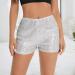 Shop Duohropke Women s Metallic Hot Pants | High Waist Sequins Glitter Shorts for Dance Disco & Carnival - XL White - Buy Online on GoSupps.com