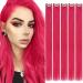 Runature hot pink clip in extensions real hair 40cm 5 stucco 25g remy clip real hair extensions colorful clip in smooth hair pink hair recovery clip in real hair 16 inch 40cm-25g #hotpink