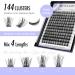 Shop Beyelian C Curl Cluster Eyelashes - 144PCS DIY Extensions 0.07mm Thickness 10-16mm Mixed Lengths Super Thin Black Band - Style 6 - Buy Online on GoSupps.com