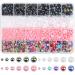 8000Pcs Flatback Pearls for Crafts  Cridoz Assorted Sizes Half Round Pearl Beads Rhinestones for Nails  Makeup  Shoes  Handmade Art Work