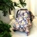 Oikabio Car Seat Cover Nursing Scarf Canopy - Dark Blue Flowers for Boys & Girls | Perfect for Breastfeeding & Travel - Buy Online on GoSupps.com