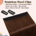 Clip in Hair Extensions Human Hair One Piece 5 Clips - 100% Real Remy Human Hair Extensions Clip In Thin Weft 16 Inch (45 g) #4 Medium Brown 16 Inch (45 g) #4 Medium Brown - Buy Online on GoSupps.com