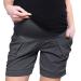 Mija - Maternity Shorts Pants Trousers with Over Bump Panel 1047 16 Graphite