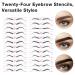Buy Eyebrow Stencil Kit - 24 Reusable Shaper Templates for Effortless Makeup | International Shipping Available - Buy Online on GoSupps.com