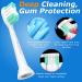 4 Pack Replacement Toothbrush Heads for Philips Sonicare ProtectiveClean 4100 5100 6100 - White - Compatible with DiamondClean, EasyClean, PowerUp - Improve Gum Health - HX6817/01 HX6857/11 - BrightDeal - Buy Online on GoSupps.com