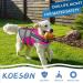 KOESON Ripstop Dog Life Jacket - Pink, Medium Size | Pet Swimming Safety Vest with Rescue Handle | Buoyant Dog Float Coat for Small, Medium, Large Dogs - Buy Online on GoSupps.com