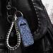 Bulopur Blue Paisley Floral Chapstick Holder Keychain - Portable Lip Balm Sleeve for Travel - Buy Online on GoSupps.com
