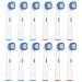 Toothbrush Replacement Heads Compatible with Oral B Braun Electric Tooth Brush Precision Clean Refills Replacement Brush Heads by WOJASAL 12 Pack Upgrade