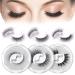 Self Adhesive Eyelashes  3 Pairs Reusable Adhesive Eyelashes without Eyeliner and Glue  Waterproof Lashes Three Different Types Natural Look for Makeup Easy to Put on