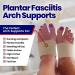 Compression Foot Brace for Plantar Fasciitis Relief - Copper Arch Support for Heel Pain, Bone Spurs, Flat Feet - Men and Women - Beige - Buy Online on GoSupps.com