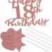 Larchio 18th Birthday Cake Topper  Rose Gold Happy 18th Birthday Cake Topper and Balloon Cake Topper for Girl Birthday Cake Decorations - Buy Online on GoSupps.com