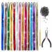 47 Inch Tinsel Hair Extensions with Tools  13 Colors 2700 Strands Hair Tinsel Kit  Sparkly Glitter Tinsel Hair (47 inch-pack of 1  13 colors) 47 Inch-pack of 1 13 colors