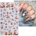 JMEOWIO 3D Embossed Christmas Glitter Nail Art Stickers Decals Self-Adhesive 5D Snowflake Xmas Winter Holiday Star Silver Nail Supplies Nail Art Design Decoration Accessories 4 Sheets - Buy Online on GoSupps.com