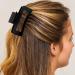 Matte Square Claw Clips 3.5 Inch - Strong Hold Non-Slip Hair Clamps for Women Girls - Set of 2 Black Medium Hair Styling Accessories - Buy Online on GoSupps.com