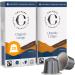 CRU Kafe Lungo Espresso Strong Nespresso Compatible Coffee Pod Capsules 20 Pods Complex and Full Bodied Coffee 10 count (Pack of 2)