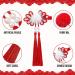 6 Pairs Baby Girls Chinese Style Hair Clips with Hairy Furry Balls and Tassels - Red Lantern Butterfly Decor - Perfect for New Year and Spring Festival - Buy Online on GoSupps.com