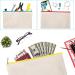 Sinzip 12-Piece Cotton Canvas Makeup Bag Set | Multipurpose Cosmetic & Travel Toiletry Pouch with Zipper | DIY Craft & Pencil Bag | Small Size - Buy Online on GoSupps.com