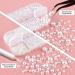 4000 PCS Half Round Pearls & Rhinestones Kit - White, Beige & Clear+AB Crystal Gems - Nail Art & DIY Decoration Set with Tweezer & Pickup Pencil - Buy Online on GoSupps.com
