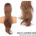 PORSMEER Auburn Brown Synthetic Drawstring Ponytail Extension - 26 Inch Natural Straight Wavy Hairpiece for Women and Girls - Buy Online on GoSupps.com