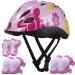 Lamsion Kids Helmet Adjustable with Sports Protective Gear Set Knee Elbow Wrist Pads for Toddler Ages 4 to 10 Years Old Boys Girls Cycling Skating Scooter Helmet Pink