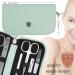 3 Swords Germany - brand quality 8 piece manicure pedicure grooming kit set in mint fashion leather case in gift box - Made by 3 Swords MINT - SYNTHETIC LEATHER - Buy Online on GoSupps.com