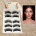 Lashes False Eye Lash Eyelashes Fluffy Russian Eyelash Strip Lash Wispy Handmade Cat Eye Lashes Volume Dramatic 5 Pairs 3D Thick Long Fake Lashes with Glue Natural Cross for Party Cosplay - Buy Online on GoSupps.com
