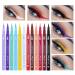 Colored Liquid Eyeliner - Matte Rainbow Eyeliners Quick-Dry Formula | Waterproof Smudge Proof Pigmented Eyeliner for Natural and Eye Makeup Long-Lasting Neon Eye Liner Pencils for Swan-ca
