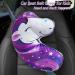 Beinou Unicorn Car Seat Belt Pillow - Soft Travel Cushion for Kids & Adults - Purple - Buy Online on GoSupps.com