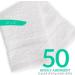 Green Lifestyle 100% Pure Cotton Washcloths 12x12 50 Pack - Soft Face Towels for Body and Face - White - Buy Online on GoSupps.com
