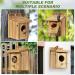 Outdoor Hanging Birdhouse for Small Birds | Wooden Birdhouse for Mockingbirds, Hummingbirds, Parrots & Blue Tits | Wild Bird Nesting Box - Buy Online on GoSupps.com