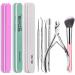 TsMADDTs NALI Tool Kit with Nail Files and Buffers Nail Files 100/180 Polish Buffer Cuticle Pusher Cuticle Nippers Peeler Ingrown Toenail File and Lifters Manicure Pedicure Tool 13PCS Pink