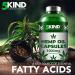 Hemp Seed Oil Capsules 1000mg - 180 Soft Gel Virgin Cold Pressed Tablets by 5kind - Omega 3 6 9 Rich - Buy Online on GoSupps.com