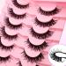 Buy 7 Pairs Manga Lashes - 18mm Fluffy D Curl Cat-Eye Faux Mink Eyelashes | Volume Spiky & Wispy Fairy Lashes - International Shipping Available - Buy Online on GoSupps.com