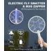 Portable 2-in-1 Electric Fly Swatter and Mosquito Zapper with Powerful Lamp - Travel and Home Bug Killer with Electric Shock Protection - 1 Pack - Buy Online on GoSupps.com