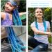 Colored Big Braids Braided Hair Hair Extensions Braids Braided Colored Hair Gradient Colored Hair Extensions with 2 Pieces of Hair Extension Rings for DIY Dress Up ect (Royal Blue to Sky Blue) - Buy Online on GoSupps.com