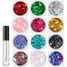 Face Glitter for Women Face and Body Glitter | 12 Colors Face Glitter Festive Makeup 10ml with Quick Dry Glue Pub Accessories for Women - Buy Online on GoSupps.com