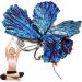 Natural Stone Crystal Ornament - Natural Butterfly Pendant with Crystal | Natural Crystal Stone Charm Smooth Polished Gemstone Charm for Parties Silver - Buy Online on GoSupps.com