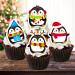 PRECUT Cute Penguin Cupcake Toppers Edible Penguin Cake Decorations Christmas Decorations Penguin Cake Topper (24)