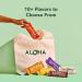 ALOHA Organic Chocolate Espresso Protein Bars - 12 Bars | Vegan, Low Sugar, Gluten-Free, Paleo, Low Carb, Non-GMO | 85mg Caffeine, No Stevia or Erythritol - Buy Online on GoSupps.com