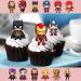 24 x Precut Superhero Kids Girl Boy Party Pack Edible Wafer Paper Cupcake Toppers For Cakes