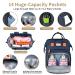 Large Diaper Bag Backpack with Changing Station, Sunshade & USB Port - Waterproof Unisex Baby Bag for Boys & Girls in Dark Blue - Buy Online on GoSupps.com