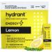 Hydrant ENERGY 30 Stick Pack, Caffeine & L-Theanine Rapid Hydration Mix, Electrolyte Hydration Powder Packets with Zinc (Lemon, 30 Count (Packaging May Vary)) Lemonade 30 Count (Pack of 1)