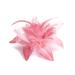Feather Comb Fascinator for Women Wedding Ascot Races Christening Hair Piece (Pink)