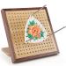 Crochet Blocking Board -Crochet Gift for Granny Square Lovers-Bamboo Blocking Board for Knitting Crochet  Full Kit with 24 Stainless Steel Rod Pins (7 inches-Teak) Brief 8.4 Inch