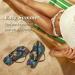 Mnsruu Black Palm Leaf Flip Flops - XL for Home Hotel Spa & Travel | Eco-Friendly Comfort - Buy Online on GoSupps.com