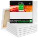 Arteza Stretched Canvas Pack of 8 10 x 10 Inches Square Blank Canvases 100% Cotton 8 oz Gesso-Primed Art Supplies for Acrylic Pouring and Oil Painting White - Classic 10x10