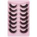 6D 20mm Wispy Mink Cat Eye False Eyelashes - 7 Pairs Pack by EYDEVRO - Buy Online on GoSupps.com