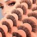 7 Pairs of 3D False Eyelashes Cat Eye Fluffy Volume Curly Cat-Eye Artificial Eyelashes Natural Look Reusable Handmade Faux Mink Makeup Eyelashes (7C-HR-E15) - Buy Online on GoSupps.com