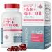 Bronson Omega-3 Fish + Krill Oil 1000 MG EPA DHA Astaxanthin Premium Blend - Supports Heart, Joint, Brain & Eye Health - Non GMO, Heavy Metal Tested, 120 Softgels