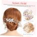 Gogogmee 1 Set Comb Set Hair Comb Clip Hair Flowers Bridal Hair Side Comb Bride Headdress Wedding Hair Comb Rhinestones Wedding Hair Clip Flower Hair Combs Women Flower Hairpins White Cloth - Buy Online on GoSupps.com